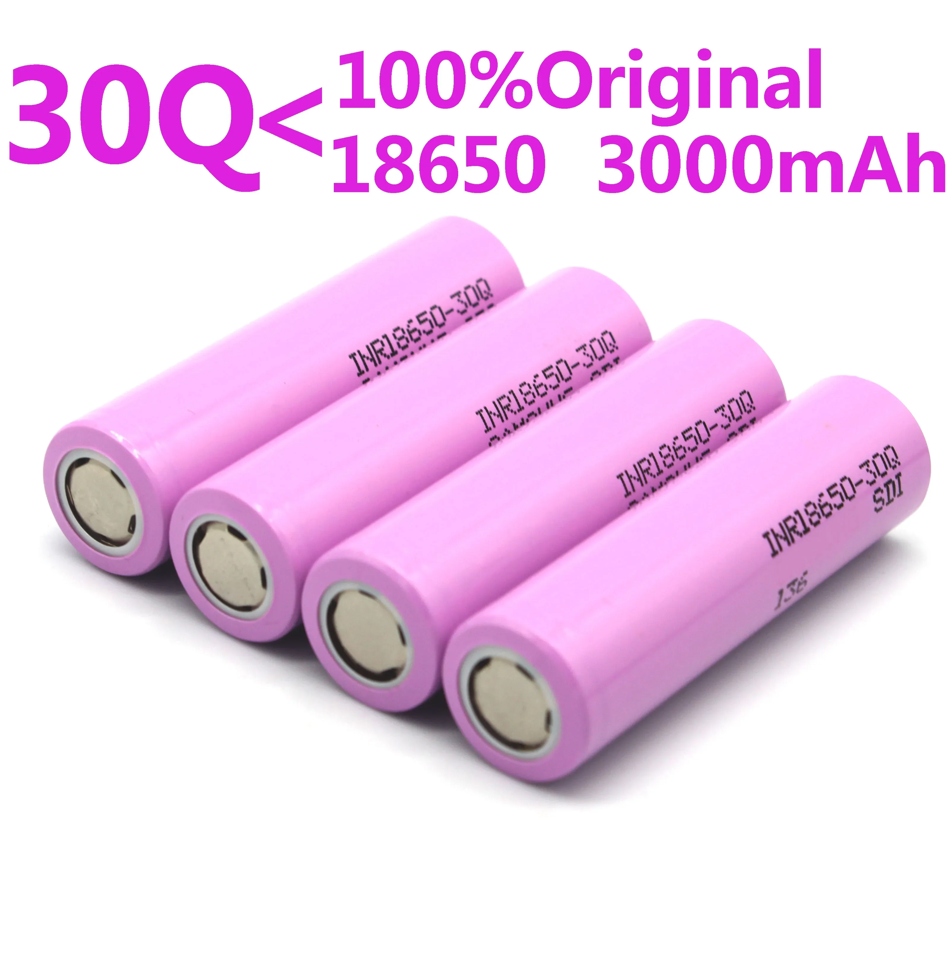 

Free Shipping Rechargeable Li-ion Battery 3.7V 3000mah 18650 Battery for 30Q INR 18650 30Q 20A Replacement Exteral Battery