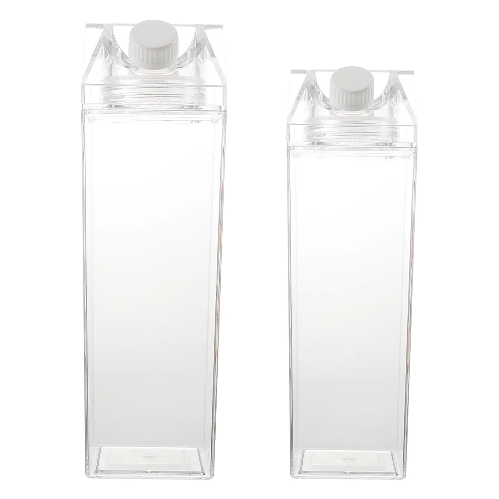 

Bottle Bottles Carton Waterclearslim Jug Box Square Reusabledrink Empty Glass Coffee Boxes Container Cup Tea Portable Kids Jars