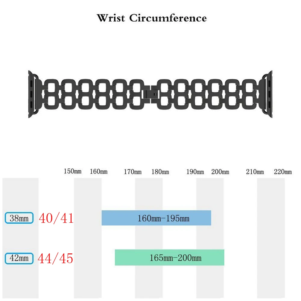 Strap For Apple Watch band 44mm 40mm 42mm 38mm stainless steel metal Link bracelet wrist iwatch 45mm 41mm 7/6/5/4/3/2 watchband