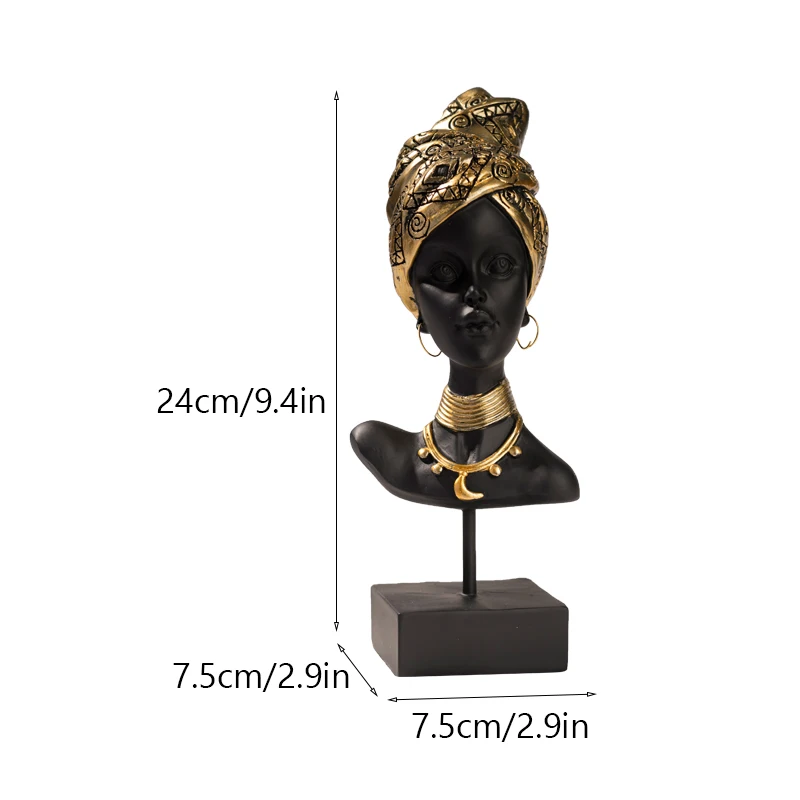 

Черная статуэтка женщины NORTHEUINS