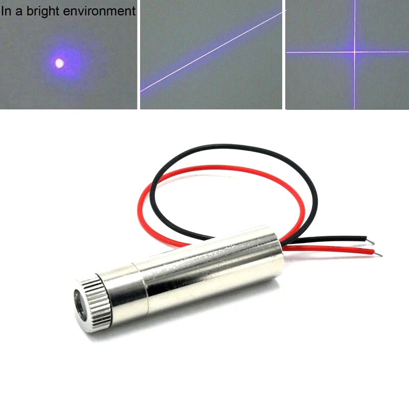 

Kedomai фиолетовый/синий лазерный диодный модуль 405 нм 10/20/50 мВт точка/линия/крест 3.7В-5В