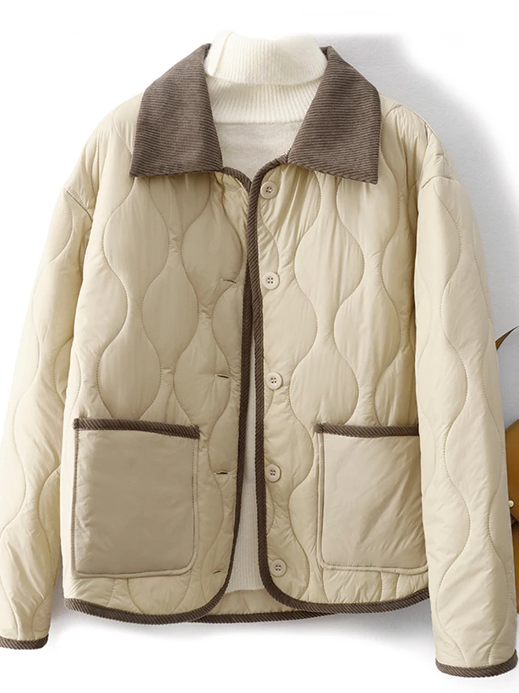 Легкий пуховик с хлопковой подкладкой женская зимняя одежда 2024 новая