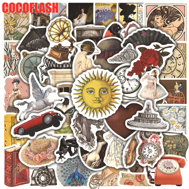 

10/50 шт./лот Ретро картина мультфильм Искусство граффити наклейки для Diy ноутбук багаж телефон скейтборд детский шлем гитара подарок