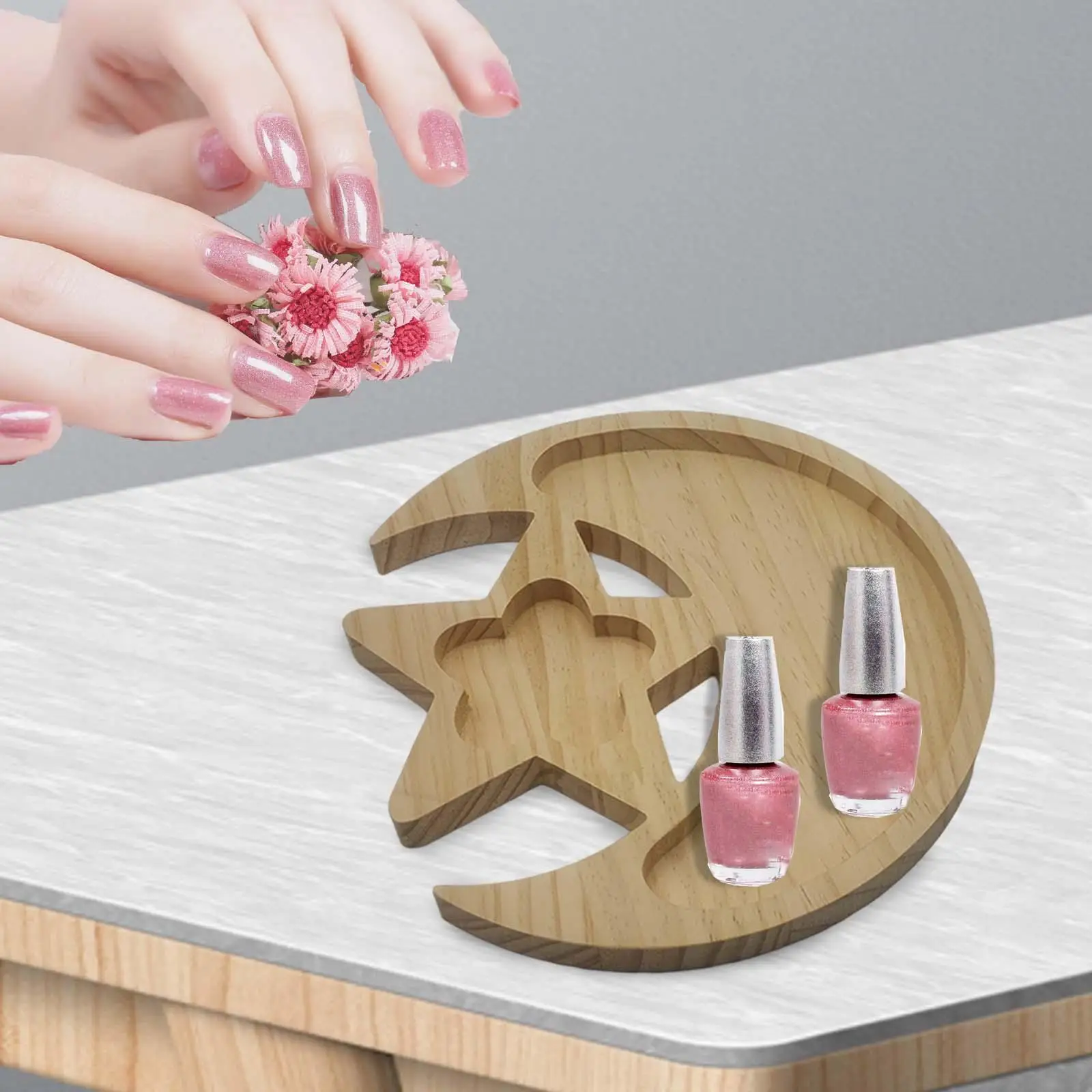 

Поднос с кристаллическим дисплеем, поднос из хрустальных камней, поднос в виде звезды и Луны для эфирного масла