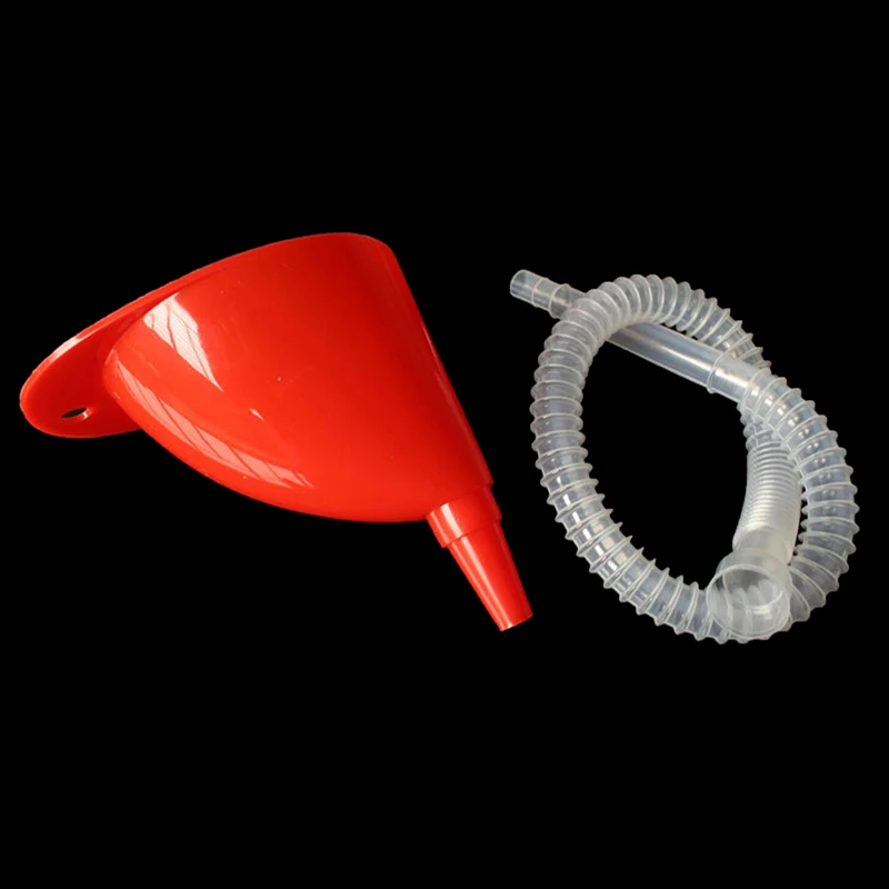 

Large Refueling Funnel Car Motorcycle Gasoline Engine Oil Fuel Filter Plastic Rubber Funnel Refueling Tool Extension Tube Funnel