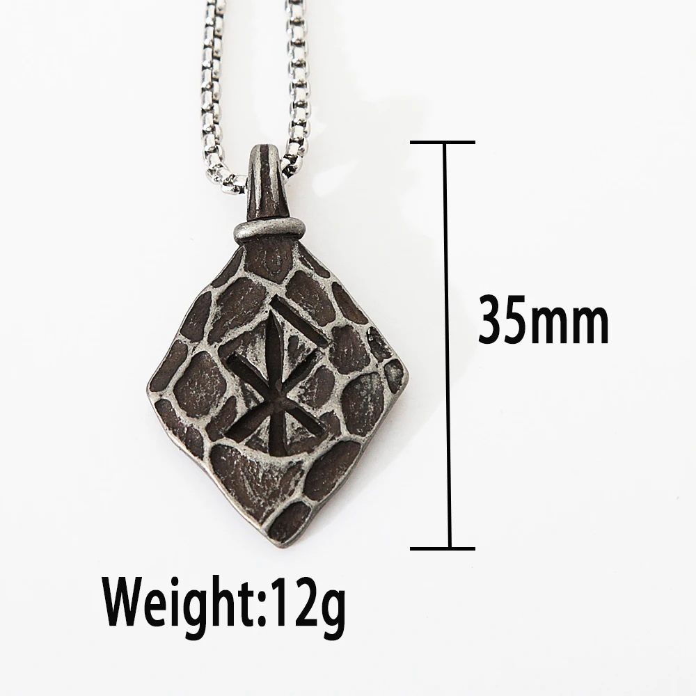 Винтажная Мужская цепь в стиле викингов Байкерский Амулет из нержавеющей стали