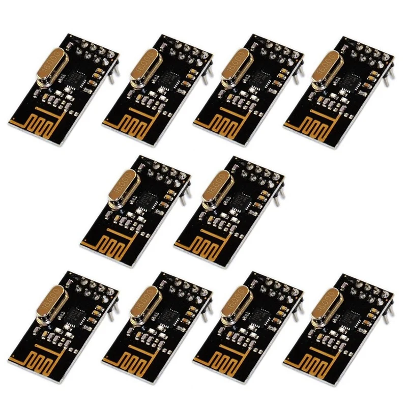 

10Pcs NRF24L01+ 2.4GHz Wireless RF Transceiver NRF24L01 Wireless Data Transmission Module 2.4G for Arduino DIY Kit