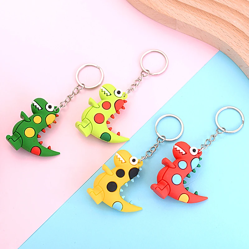 

1pc New Dinosaur Keychains Animal Accessories Charm Doll Pvc Car Pendant Birthday Party Favor Supplies Stuffers Bag Fillers Gift