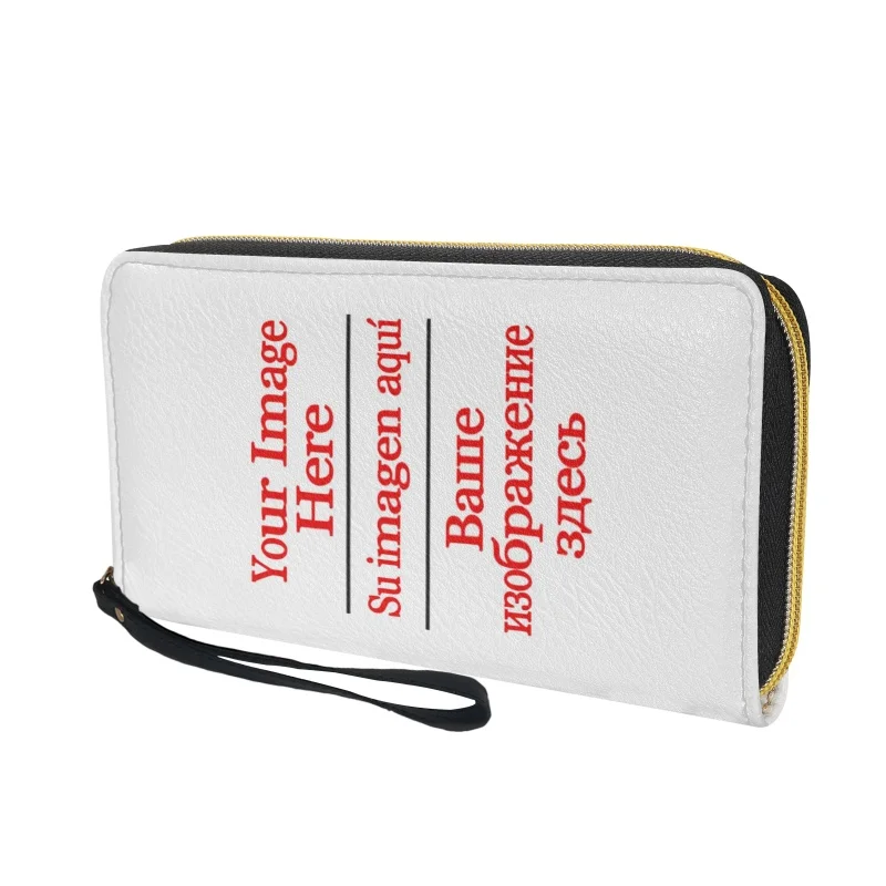 Belidome Custom Wallets for Womens Around Zipper Long Purse Rfid Blocking Card Holder Clutch Bag PU Leather Wristlet Wallets