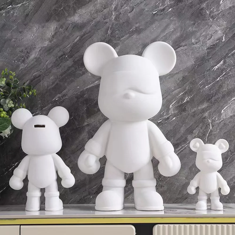 

Мрачный Медведь ручной работы, белые пустые формы разных размеров, имитация медвежьего кирпича для DIY граффити, окрашенные для подарка на де...