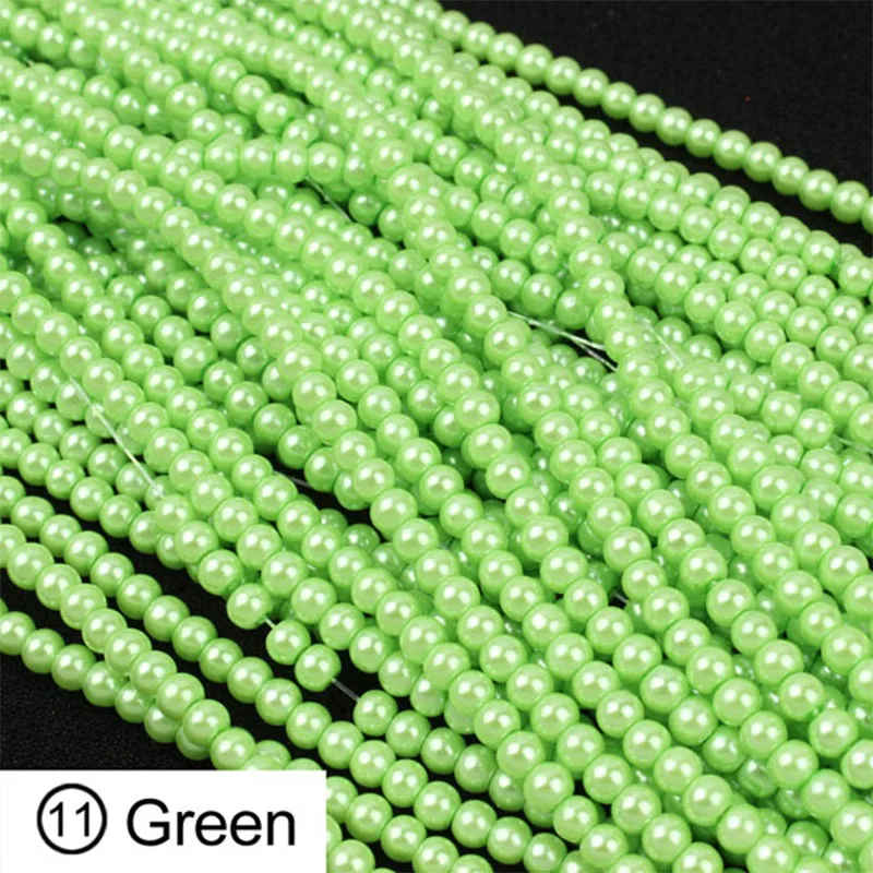 Стеклянные круглые бусины с имитацией жемчуга 4/6/8/10 мм |