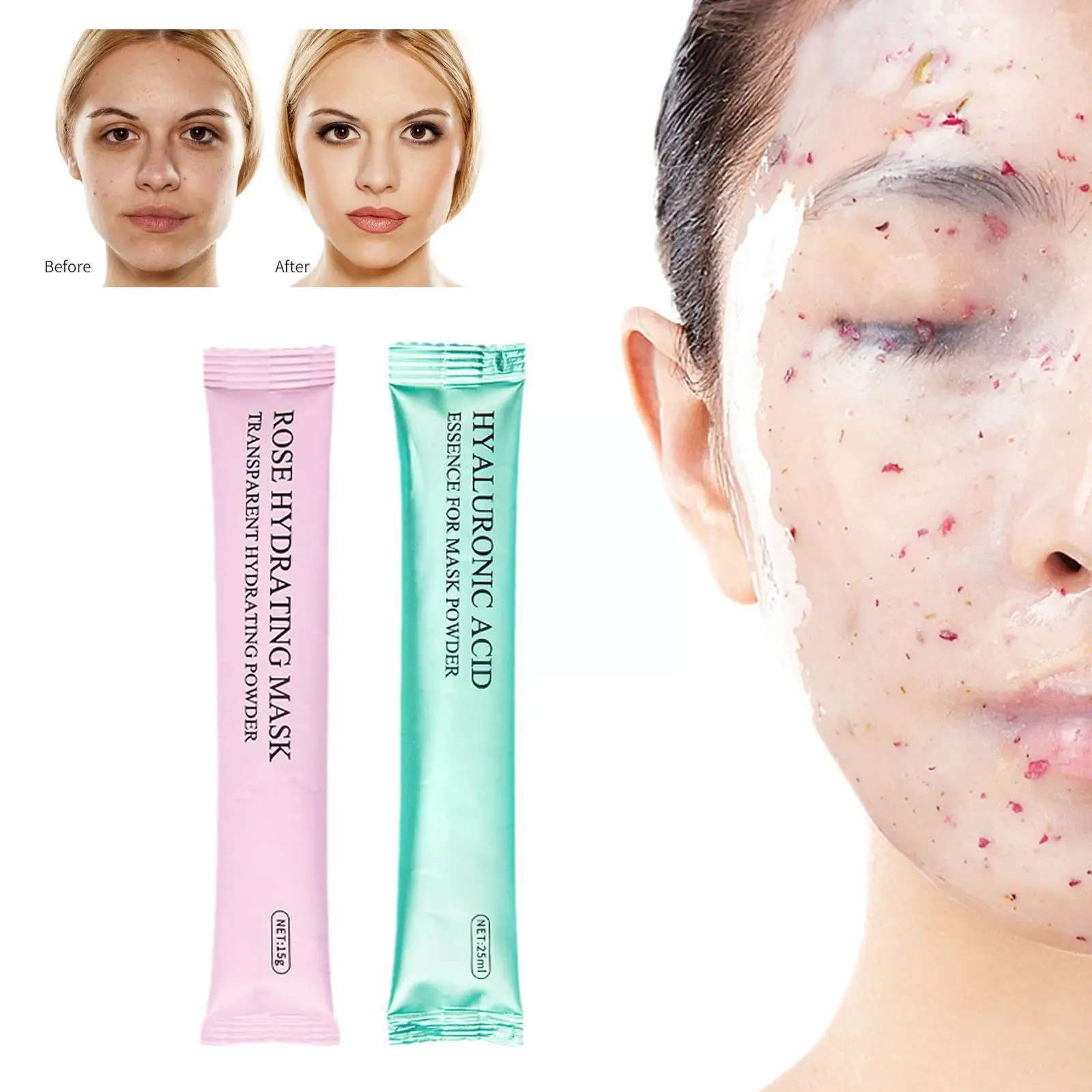 

Rose мягкая пленка Желейная маска для лица Пудра размазывающая полоска увлажняющая портативная мягкая пленка увлажняющая и пудра X5X8