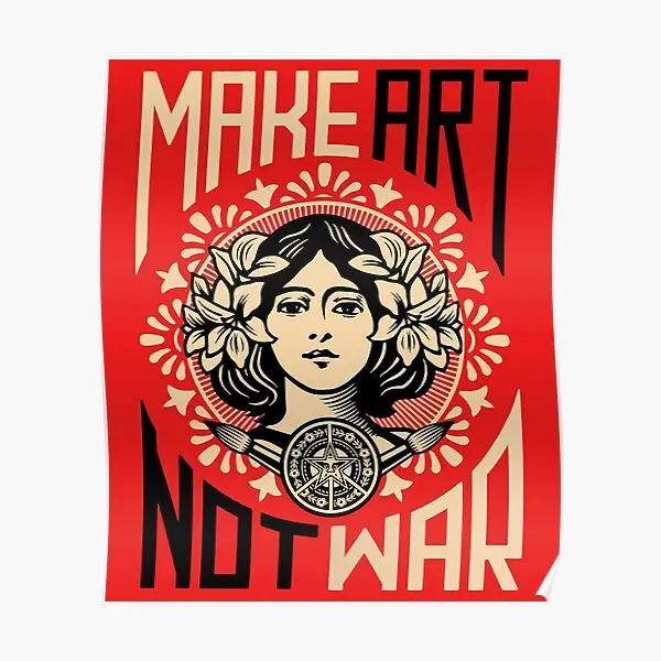 

Настенная картина «Make Art Not War», постер с символами войны, комнатное искусство, Современное украшение, настенная роспись, винтажная забавная картина, Декор без рамки