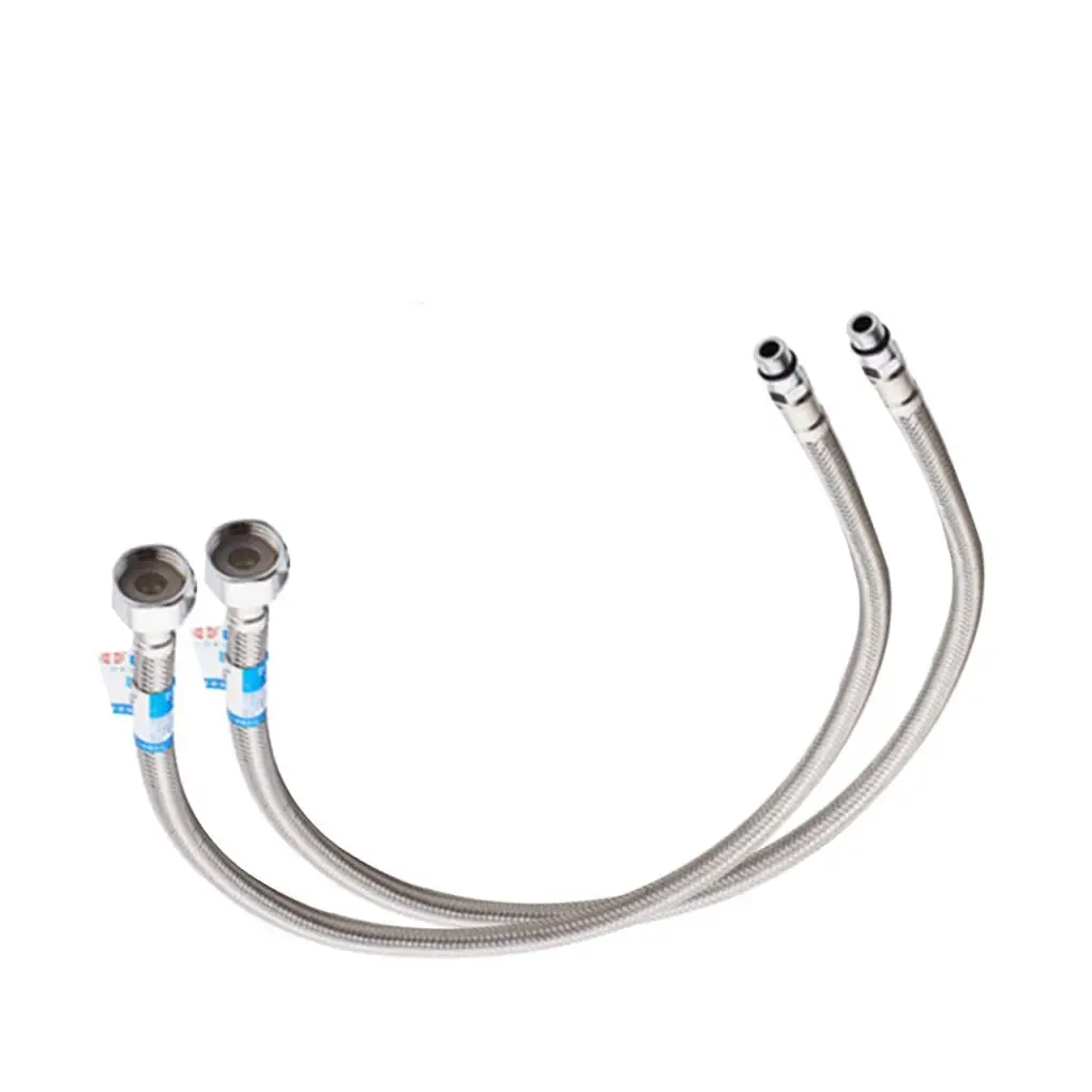 

2pcs High Quality Shower Hose Stainless Steel Braided Pointed Explosion-Proof Hot Water Faucet Inlet Pipe Bathroom Accessories