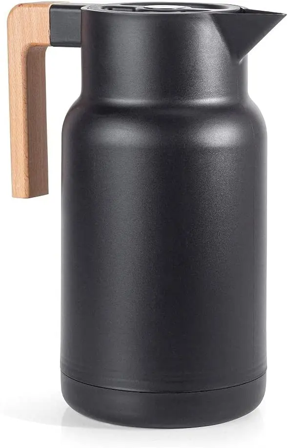 

Wood Fashion Black Thermal Bottle 1 L Thermopro Glass Water Bottle Kettle Thermos Insulated Vacuum Flask Gym Sport Shaker Bottle