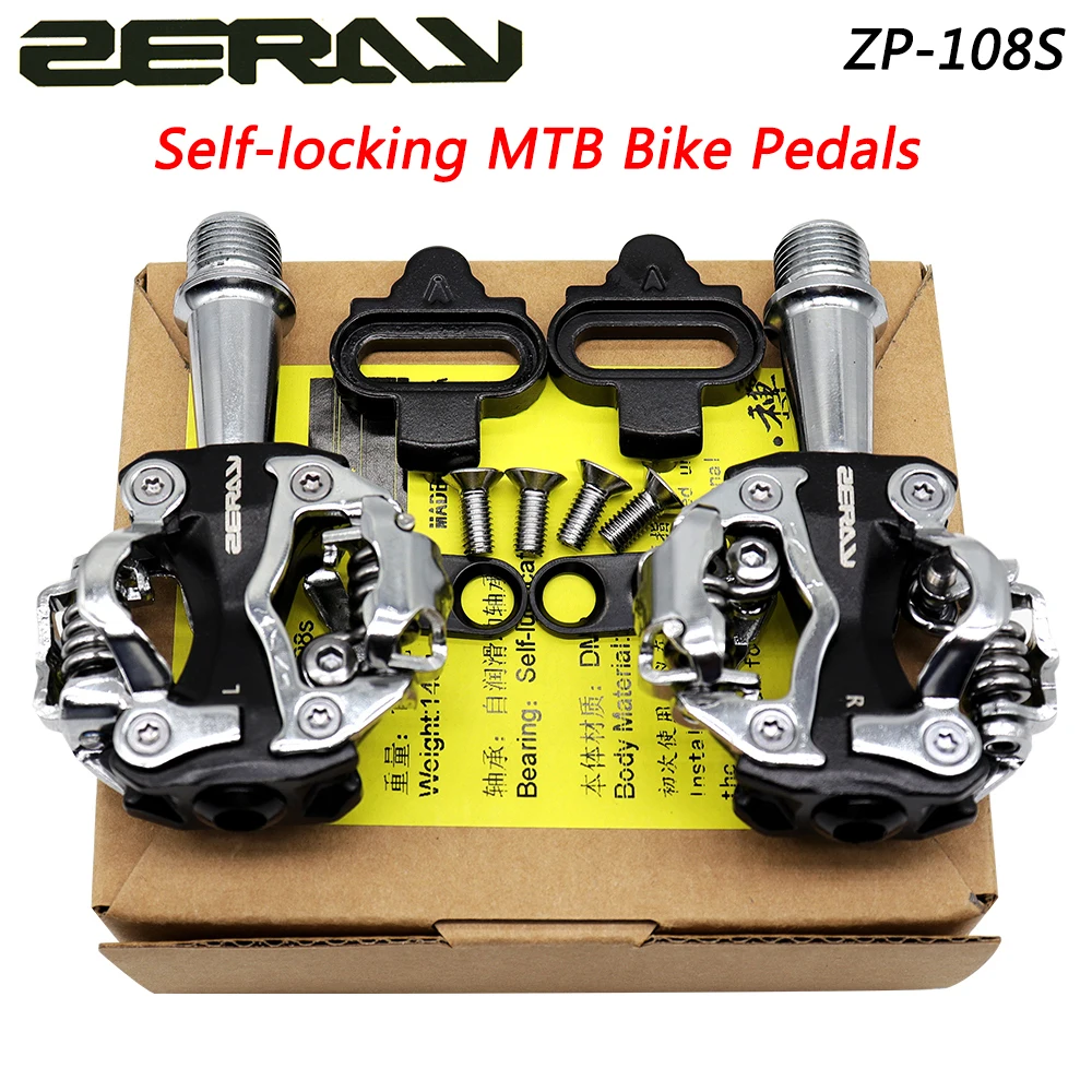 

ZERAY MTB Bicycle Pedals ZP-108S Self-locking Ultralight Sealed Bearing Mountain Bike Pedal Clipless SPD Bicycle Parts