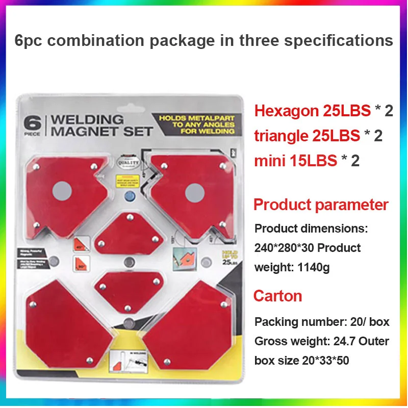 

Magnetic Welding Holder Angle Soldering Locator Tools 25 50 75LB Corner for Holder and Positioner In Welding Iron Tools