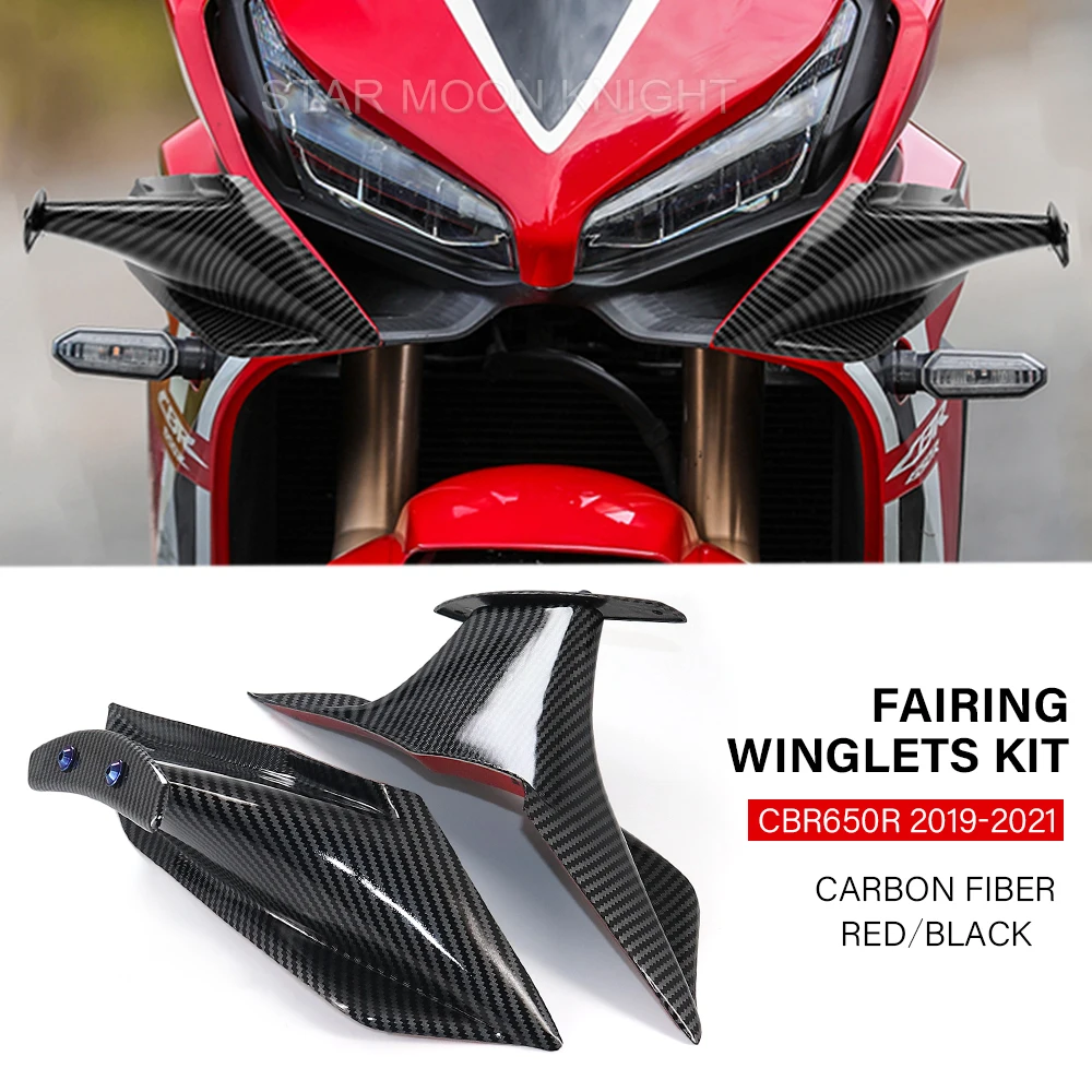 

Мотоциклетный комплект обтекателей для Honda CBR650R CBR 650 R 2019 2020 2021, аэродинамическое крыло, фиксированное крыло, обтекатель крыла, защитный чехо...
