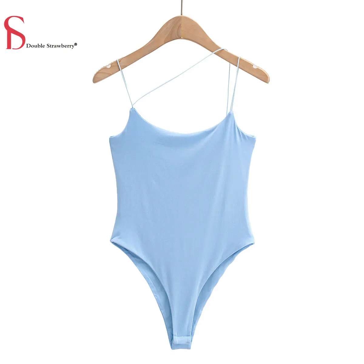 

Summer Fashion Women's Double Layer Thin Rubber Band Vest Jumpsuit Female Ins Sexy Elastic Camisole Skinny Bodysuit