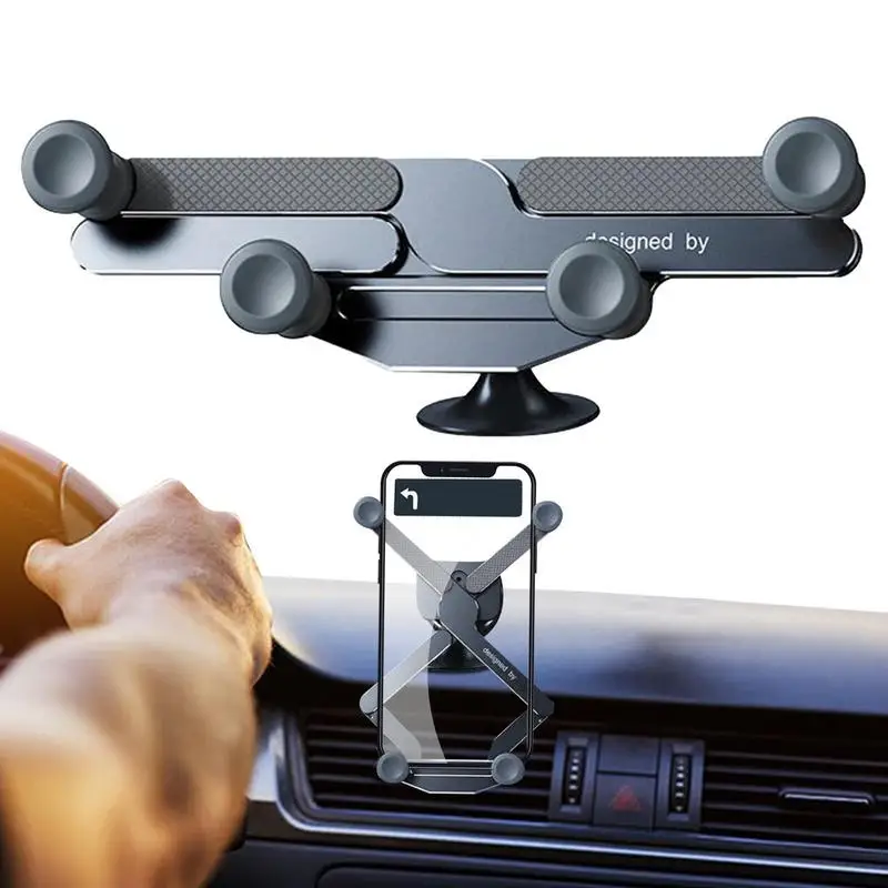 

Car Phone Mount Invisible Air Vent Gravity Bracket Adjustable 360 Degree Rotation Dashboard Mobile Phone Rotary Car Phone Mount