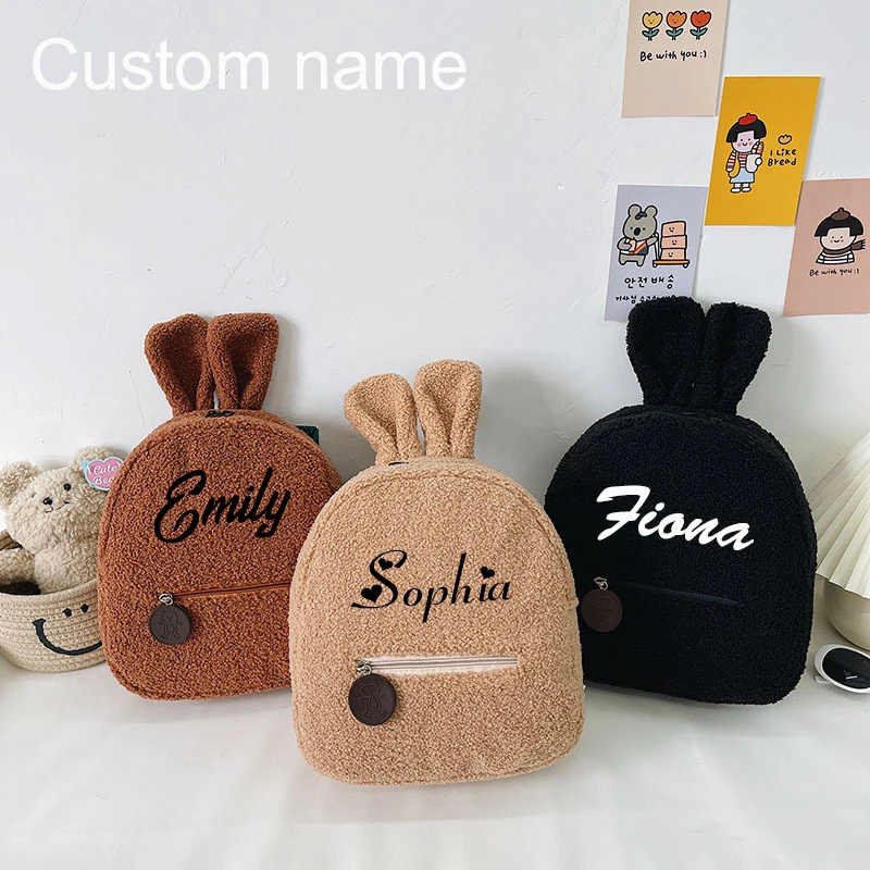 For Girls Plush Rabbit Ear Satchel Fuzzy Bunny Purse Handbags