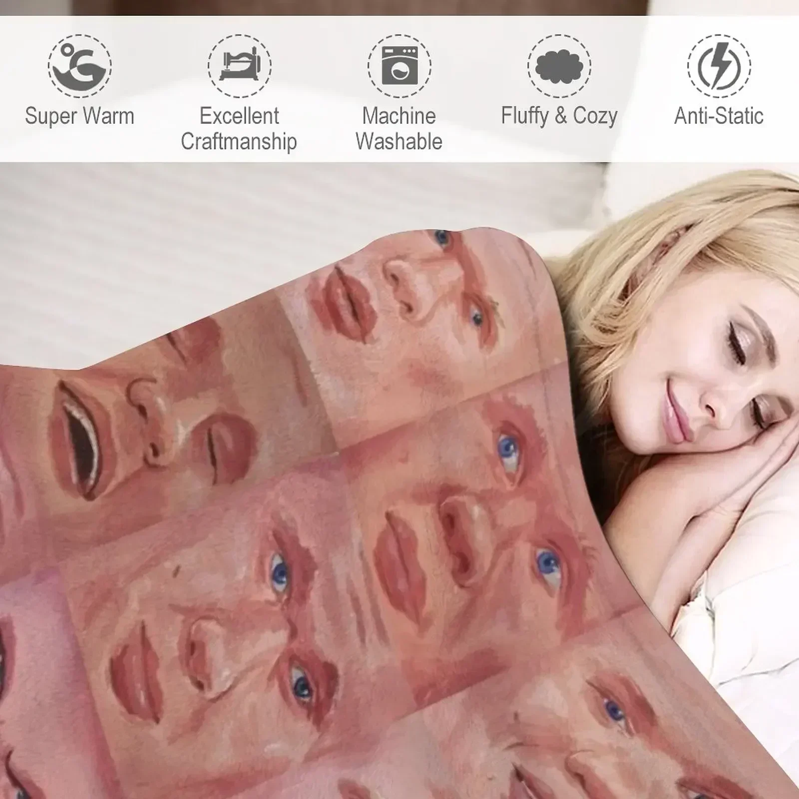 Одеяло с узором Erling Haaland декоративные одеяла для дивана