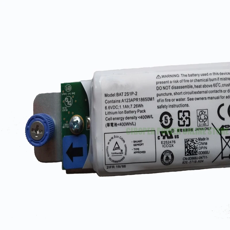 Оригинальный аккумулятор CP BAT-2S1P-2 0D668J 6 В/7 26 Втч для MD3200 MD3200i MD3220i MD3400I MD3600I MD3800F Raid