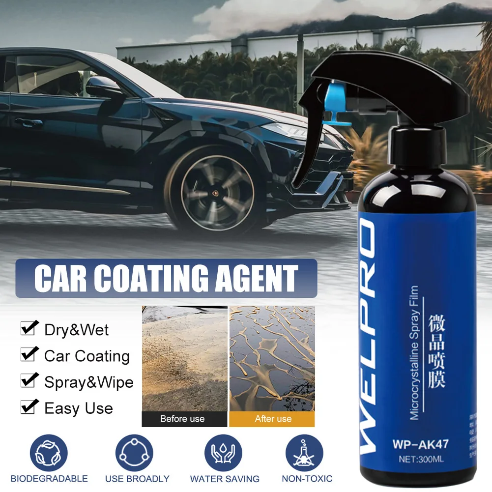 

300ML Car Coating Agent Crystal Plating Nano Glass Polishing Hydrophobic Paint Care Film Anti-Aging Non-Scratch Accessories