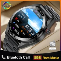 2022 smart watch men 454454 amoled screen always display watch bluetooth call local music smartwatch 8g rom sport fitness clock