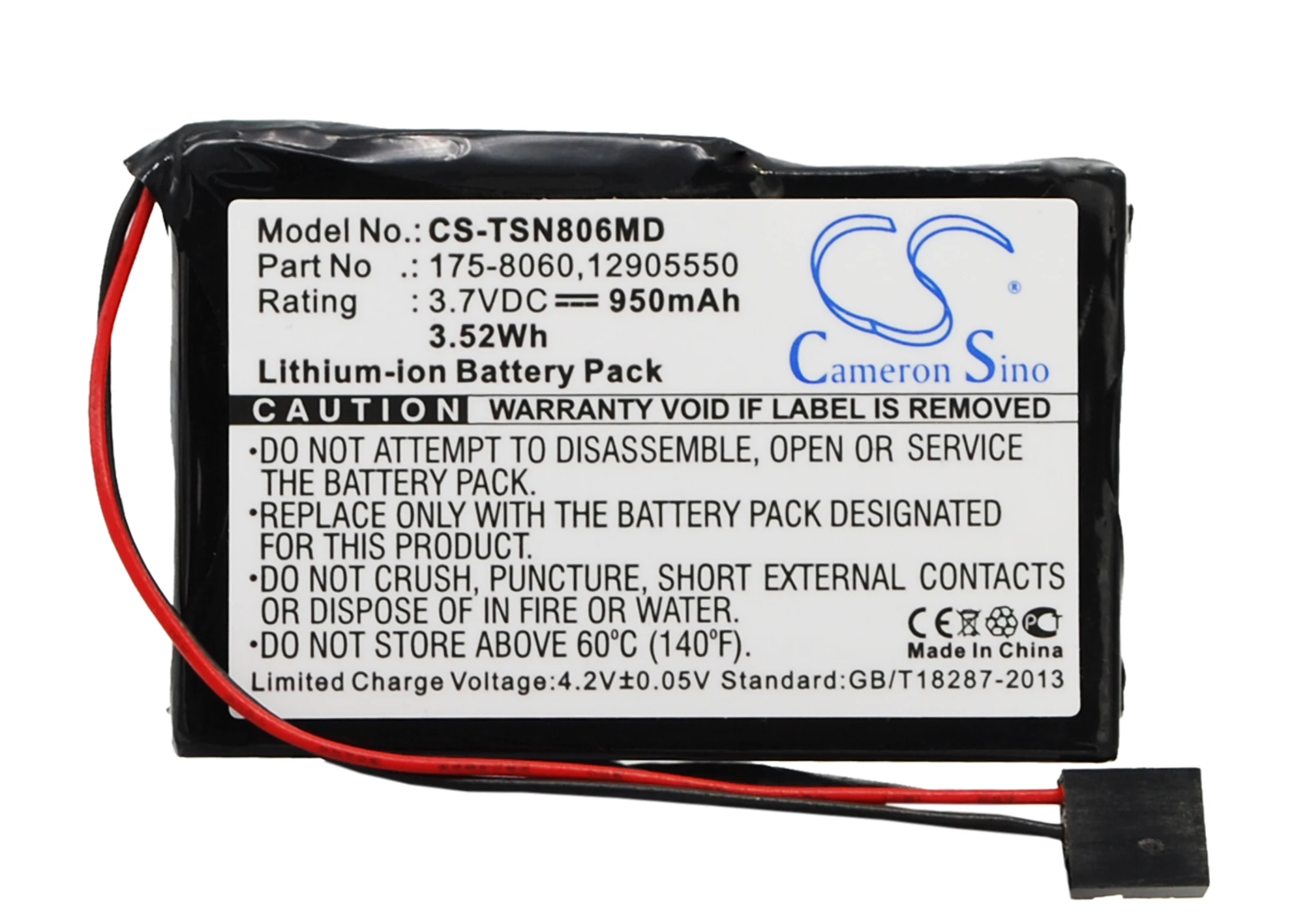 CameronSino Battery for Finnpipette Novus Single Multichannel pipettes 950mAh / 3.52Wh Thermo Scientific 12905590 175-8060