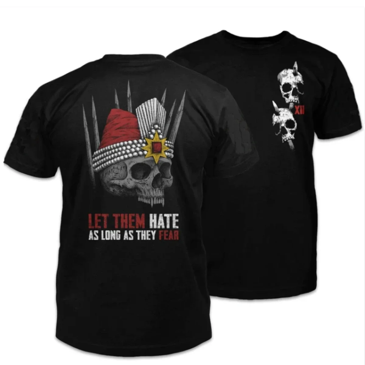 Мужская футболка с черепом Vlad Tepes-Dracula The Impaler Wallachia Rumunia Ruler Voivode