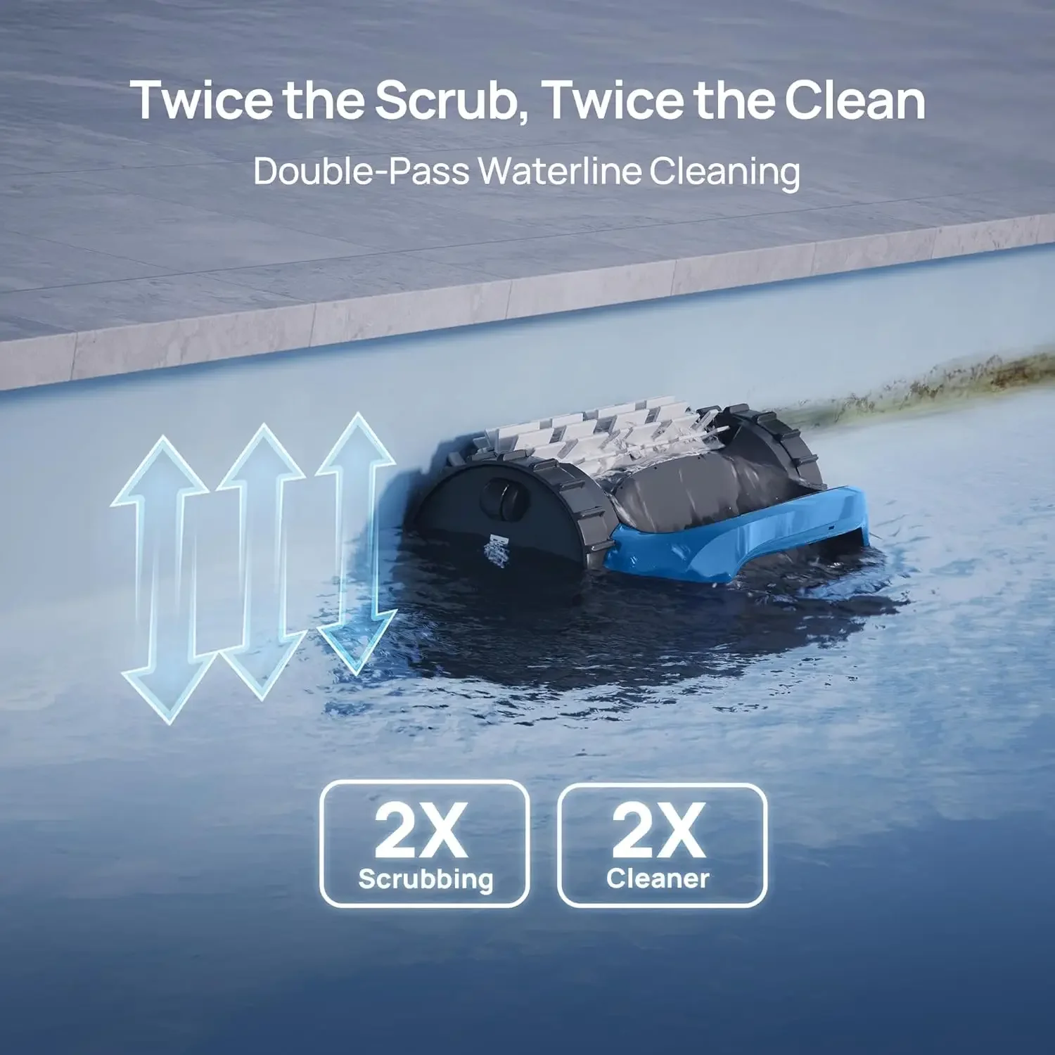 Фото Беспроводной робот-пылесос для бассейнов Beatbot AquaSense 2 с функцией умной парковки и двойной очистки дна, стен и водной линии №2