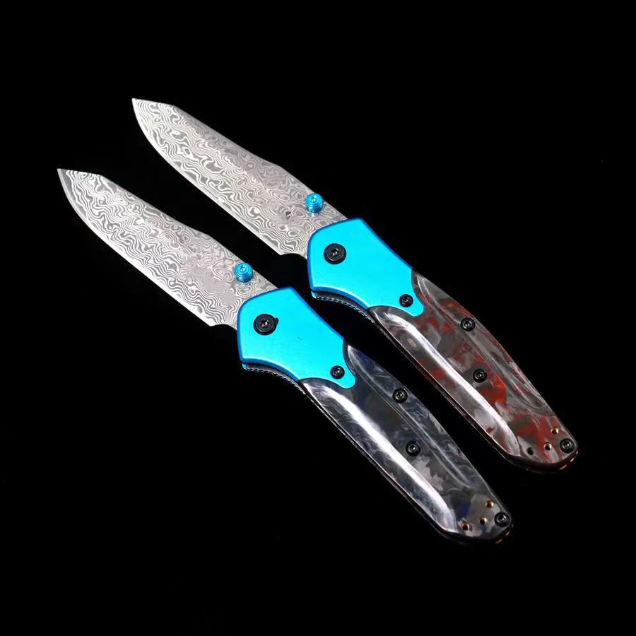 Damascus Steel 945 Tactical Folding Knife Carbon Fiber Handle Outdoor Survival Security Pocket Knives EDC Tool