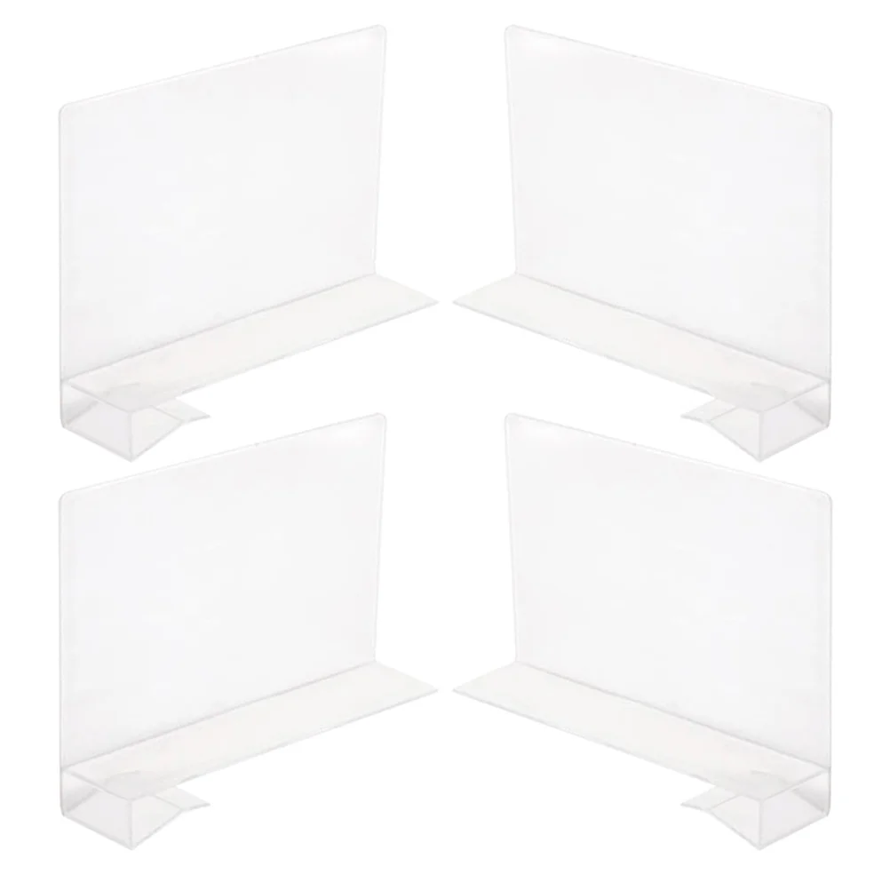 

4 Pcs Clothes Organizer Dividers Bookshelf Wardrobe Cabinet Shelves Supermarket Closet Separators Adjustable Plastic