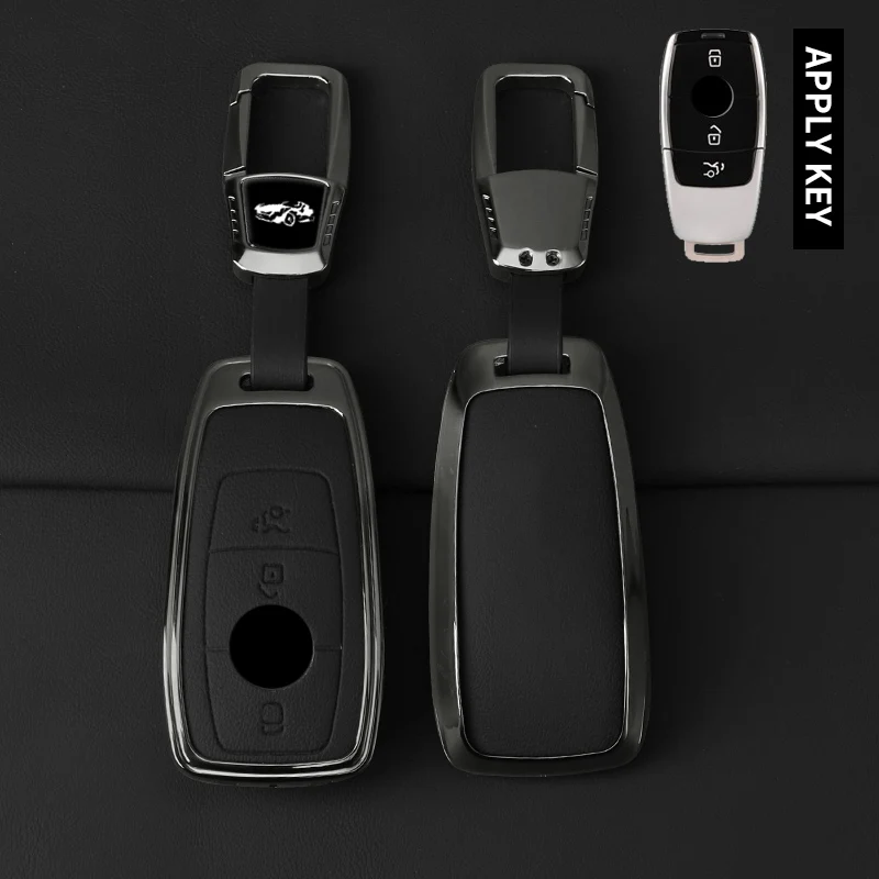 

Металлический Кожаный Чехол Для Ключей От Автомобиля Для Mercedes Benz A C E S G Class GLC CLE CLA W177 W205 W213 W222 X167 A...