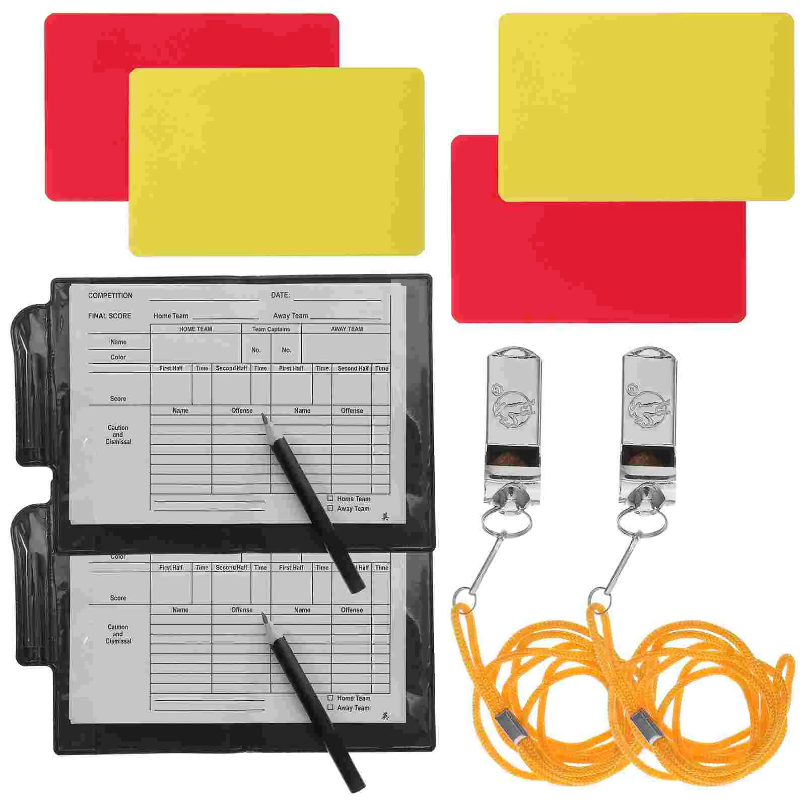 

Referee Red Yellow Card Cards Soccer Accessory Sports Whistle Supply Athletic Sets Match