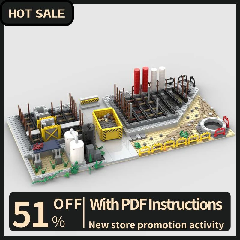 Новый город хит продаж вид на улицу Moc модульная модель строительной площадки