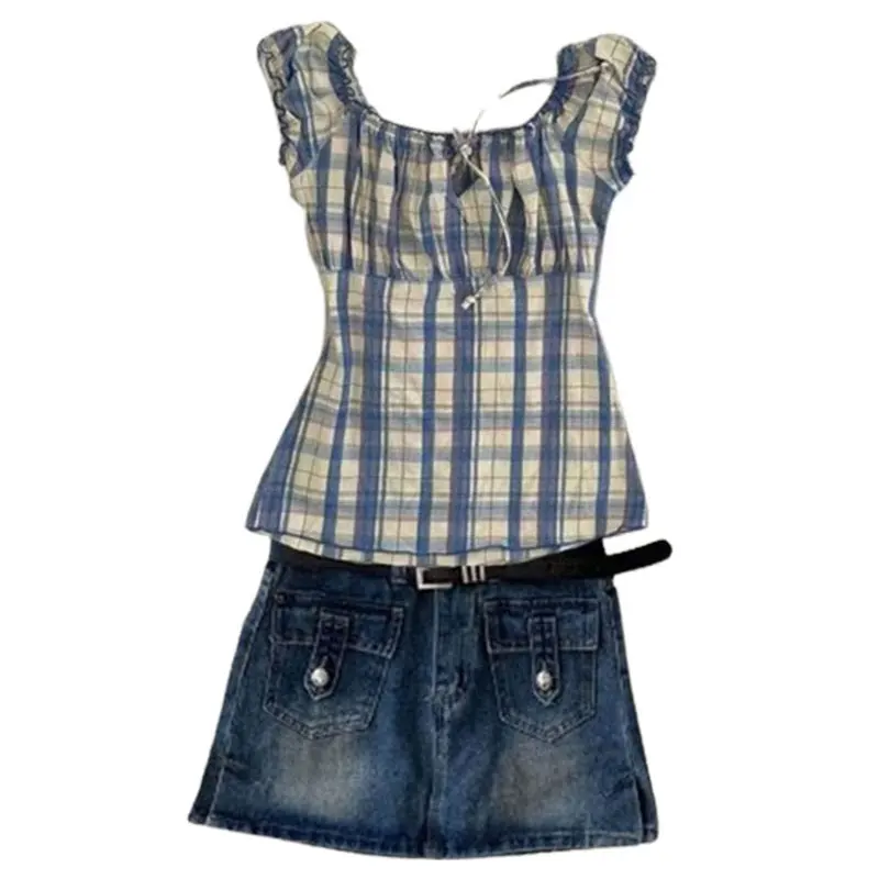 Летняя женская одежда новинка 2024 облегающее милое джинсовое короткое платье в