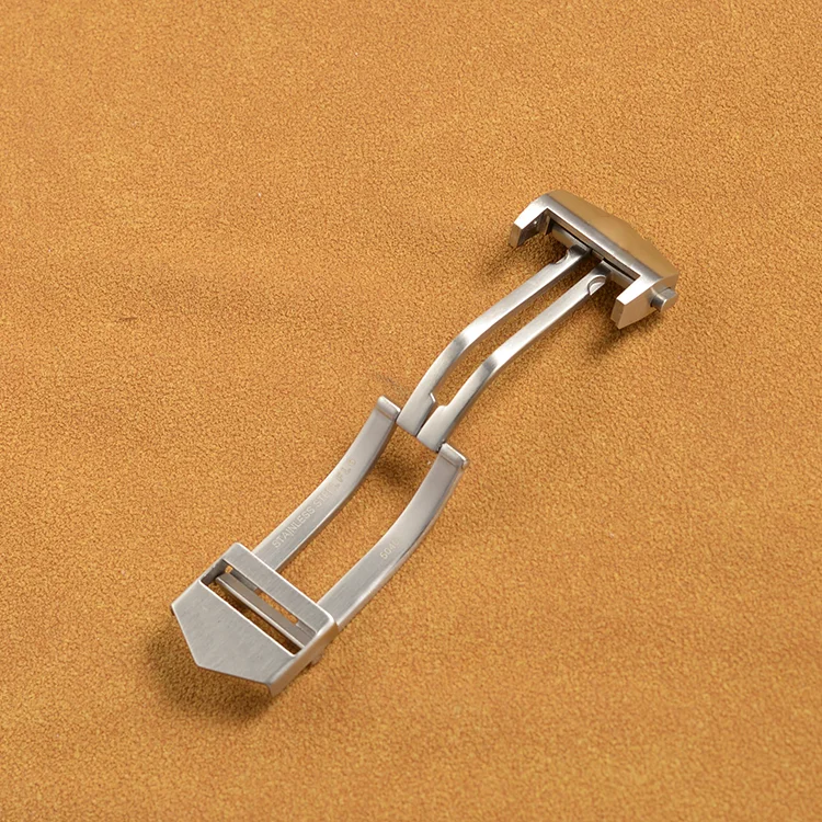 18mm Silver Stainless Steel Watch Band Buckle Deployment Clasp For TAG HEUER Rubber Leather Strap Belt CARRERA Clasp