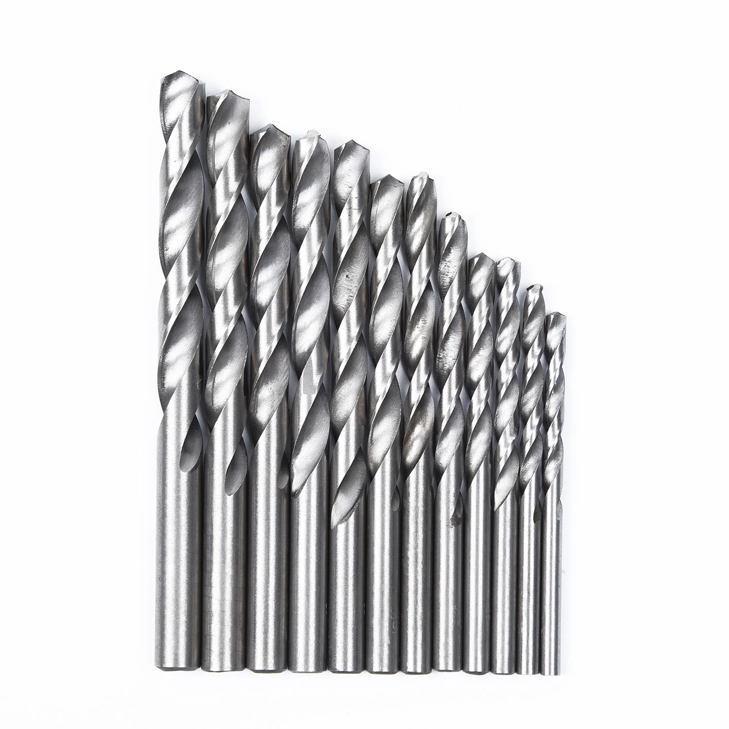 

19Pcs HSS High Speed Steel Twist Diamond Drill Bit Set Coated Wring 1.5mm-10mm Top Silver