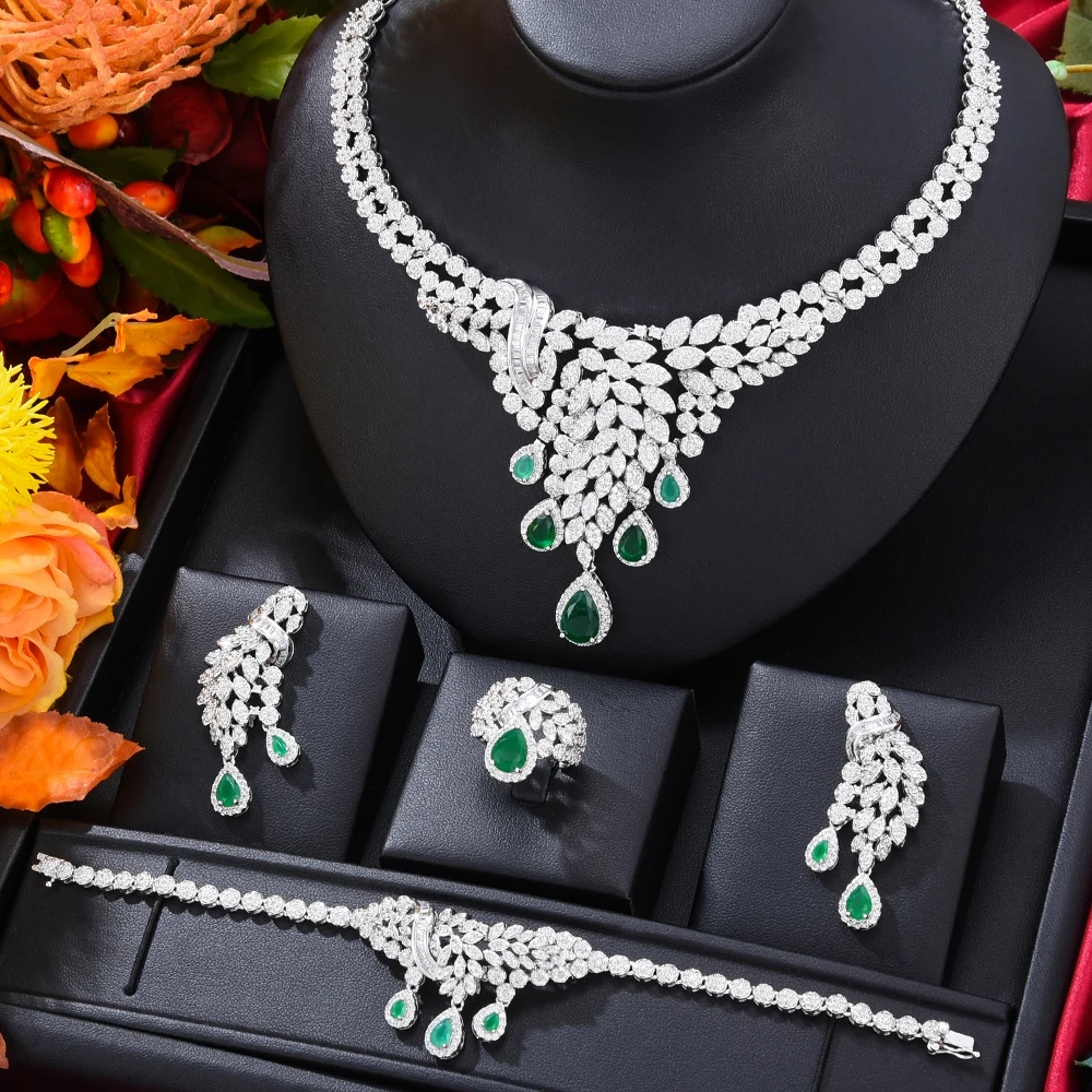 

GODKI Famous Brand Feather Luxury African Jewelry Sets For Women Wedding Party Zircon Crystal Dubai Bridal Jewelry Set Gift