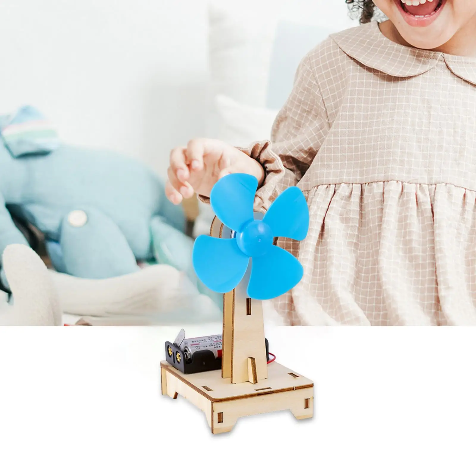 

Electric Fan Model Developmental Toy DIY Wooden Science Experiment Kits