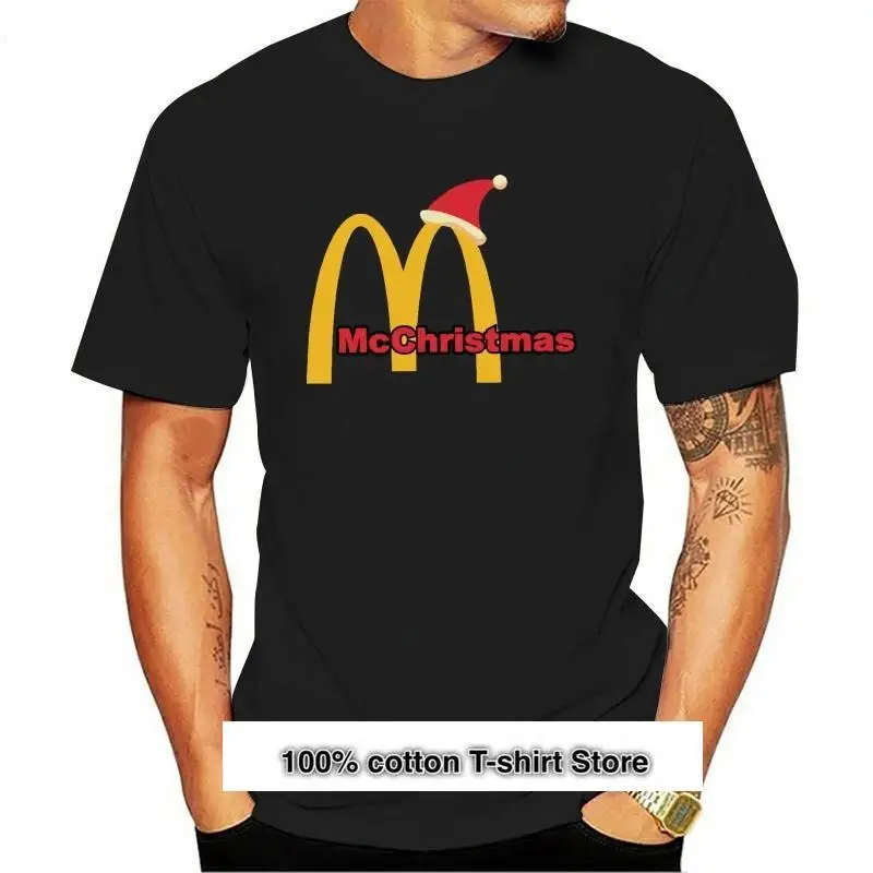 

Camiseta de McDonalds para hombre y mujer, camisa con estampado divertido, McChristmas, Navidad, nueva