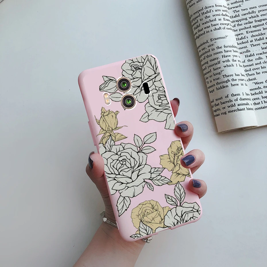 For Huawei Mate 10 Pro Beautiful Flowers Matte Soft Case For Huawei Mate10 Mate 10 Pro Back Phone Cover Protective Silicone case images - 6