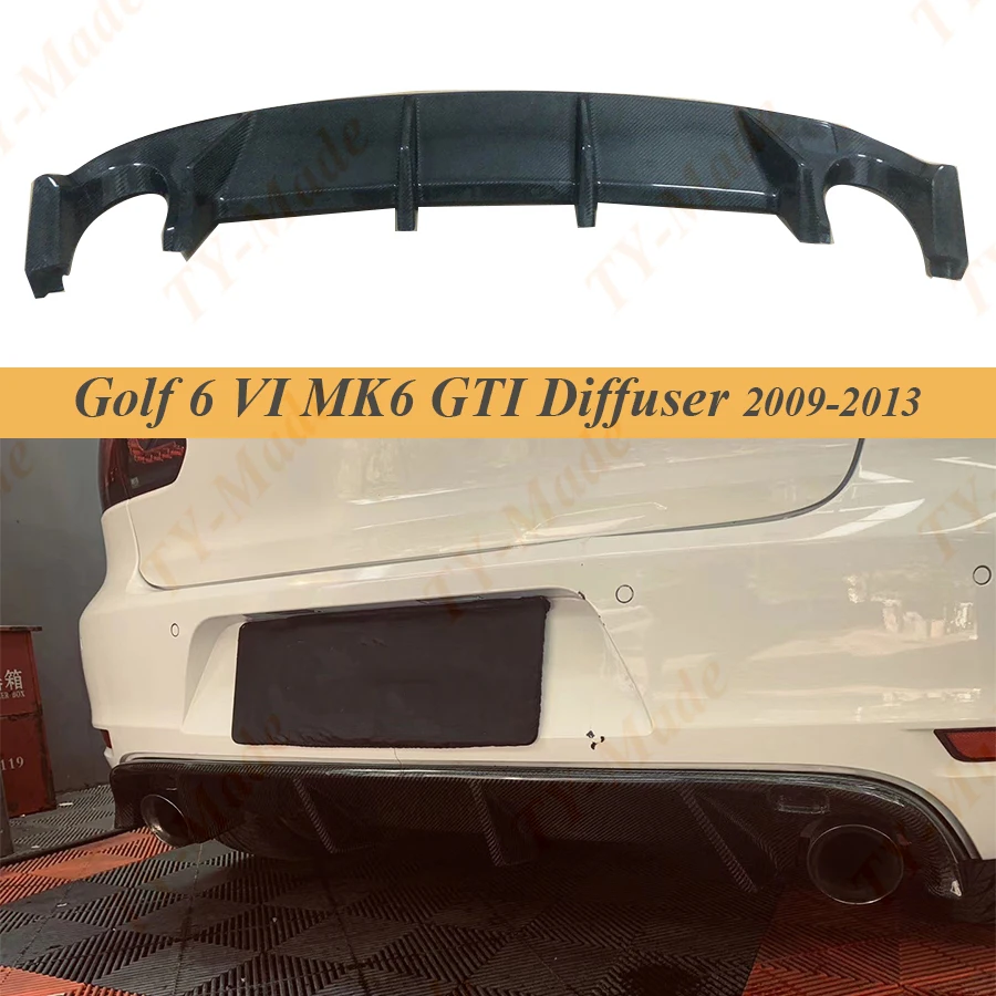 

Carbon Fiber FRP Unpainted Rear Bumper Diffuser Lip Spoiler Car Styling For VW Golf 6 VI MK6 GTI Bumper 2009 2010 2011 2012 2013