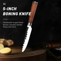 5 inch utility knife forged stainless steel 5cr15mov kitchen knives tactical self defense meat cleaver chef butcher knifes