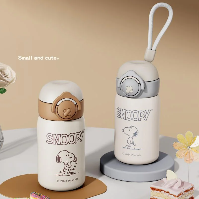 Новая милая портативная чашка для воды с рисунком Снупи простая детская из