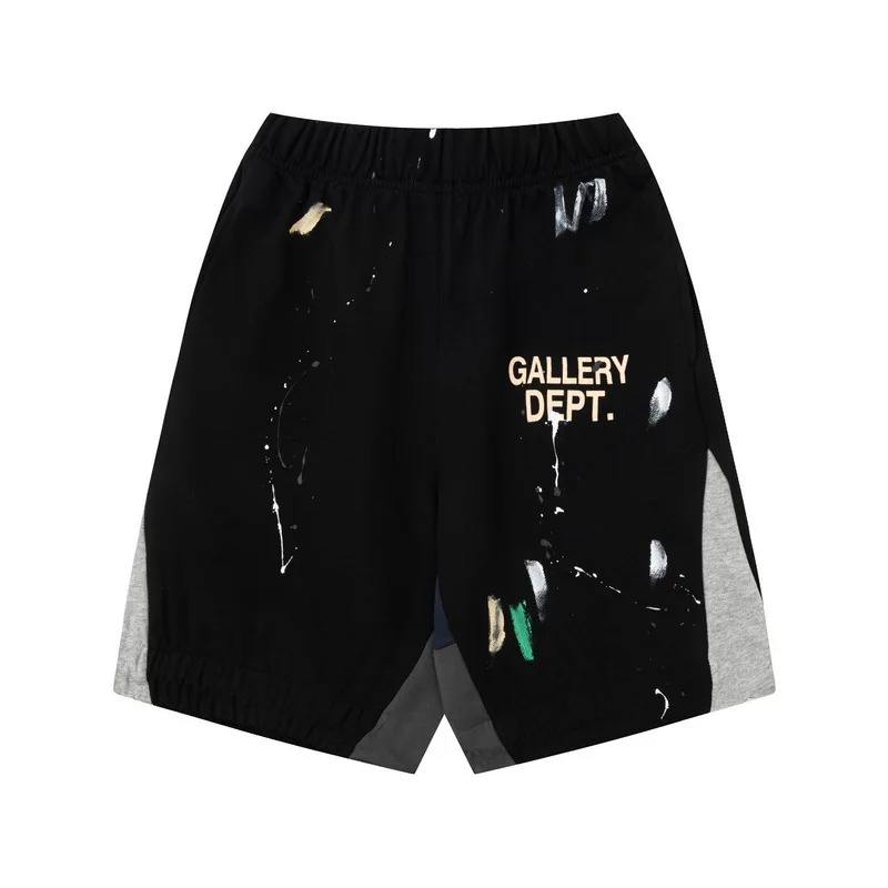 GALLERY DEPT TIDE Harajuku 23SS Summer Letter Printed Logo Graffiti Streetwear Hip Hop Drawstring Beachwear Sweat Men Shorts