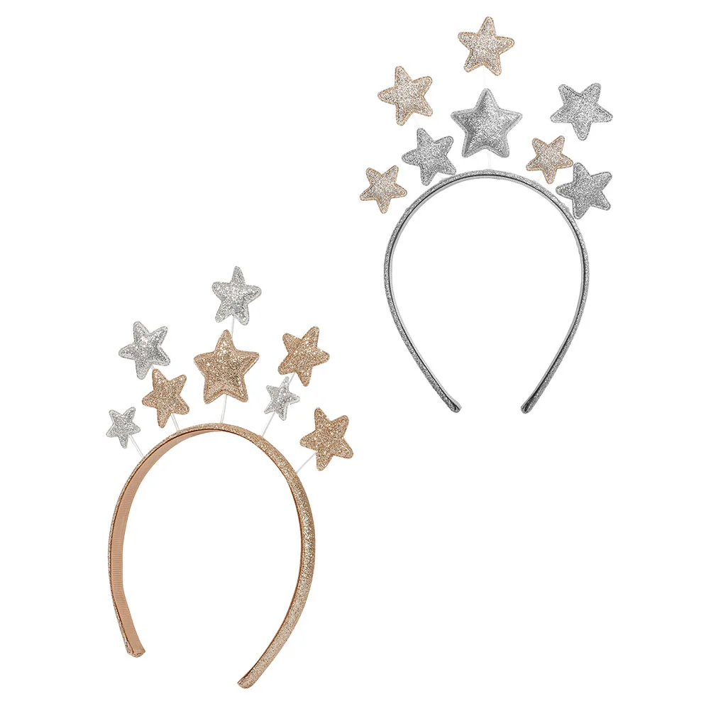 

Star Headbands Head Hair Headband Girls Kids Stars Wedding Hairbandswomen Unique Antenna Christmas Party Headdresses Five Hoop