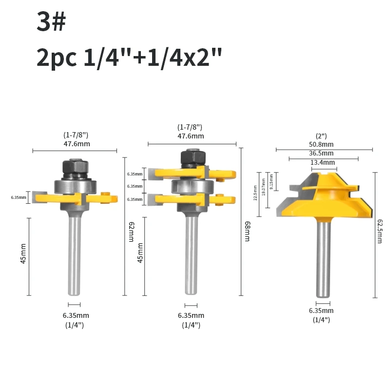 

Фрезы YUSUN 3 шт.